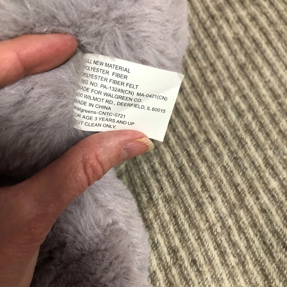 Grey plushie, stuffed animal, momma elephant holding baby. Hug me. New. 13.5” - Picture 8 of 11